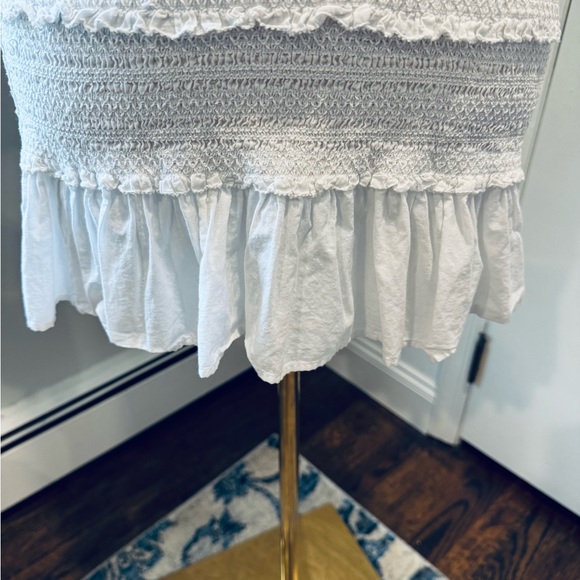 LoveShackFancy | Belle Mini Smocked 100% Cotton Dress | White | Size Medium - Picture 6 of 11